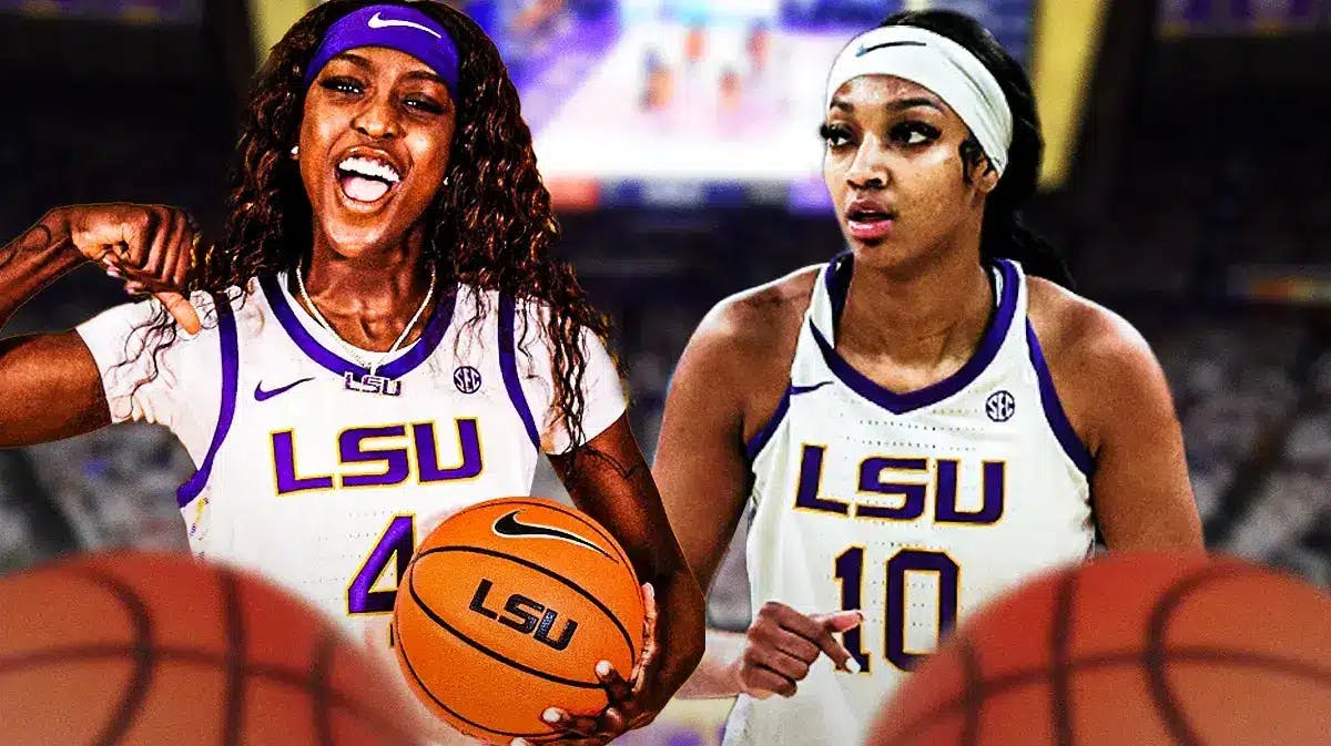 LSU women’s basketball players Flau’jae Johnson and Angel Reese