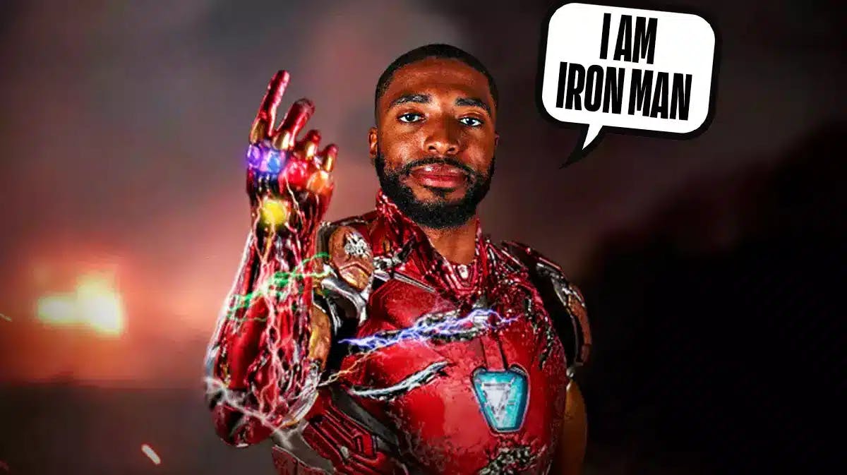 Mikal Bridges saying "I am Iron Man"