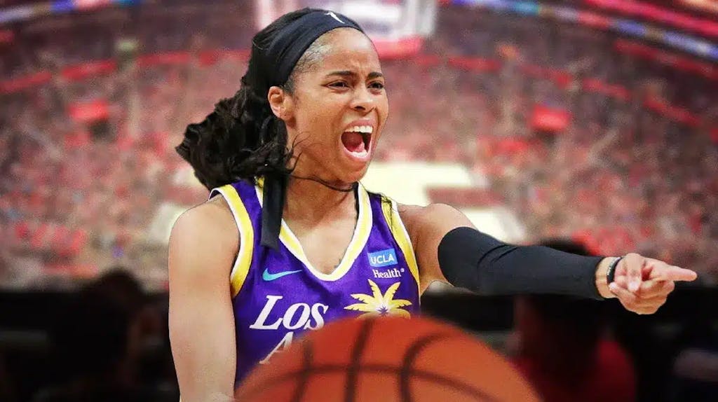 Jordin Canada with the Sparks arena in the background, WNBA Free Agency