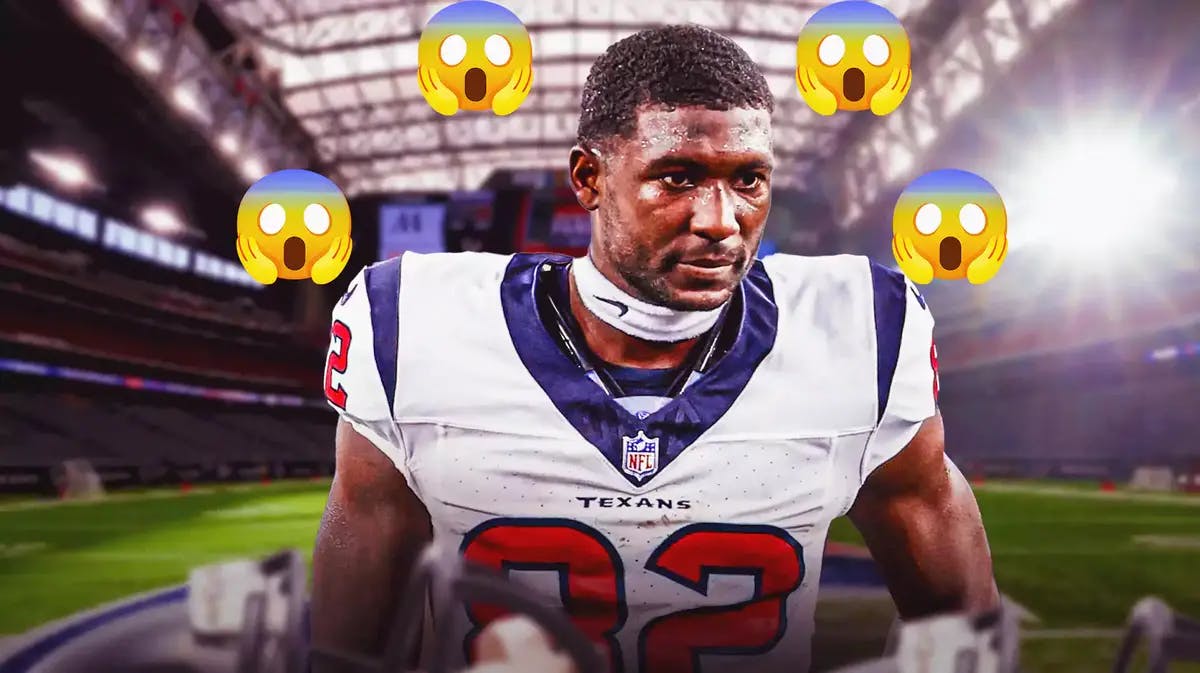 Texans' Steven Sims with shocked emojis above