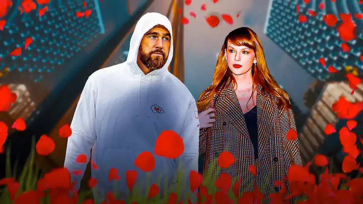 Travis Kelce Taylor Swift and red roses