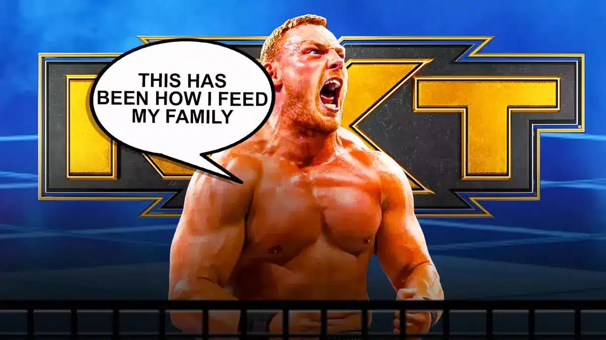 Ridge Holland with a text bubble reading “This has been how I feed my family” with the NXT logo as the background.