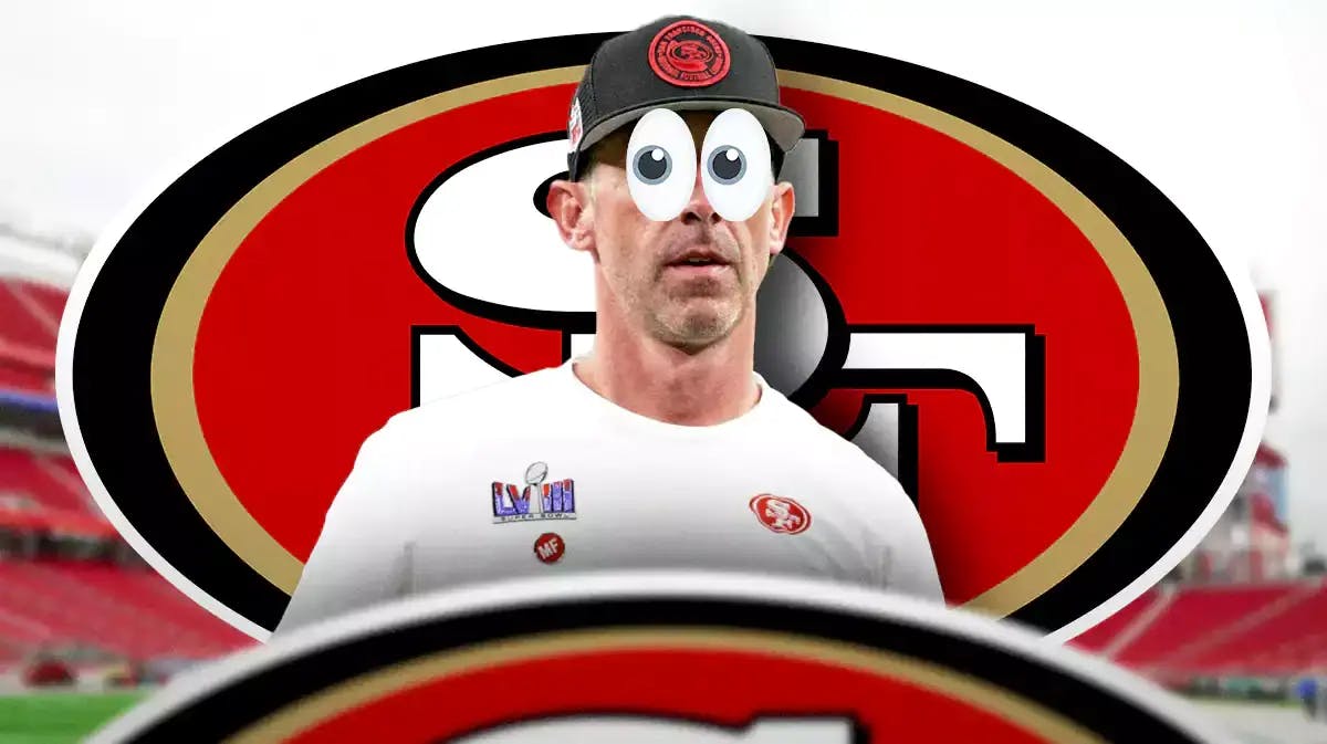 Kyle Shanahan (49ers head coach) with eyes emoji