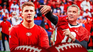 San Francisco 49ers quarterback Brock Purdy, and 49ers legend Joe Montana