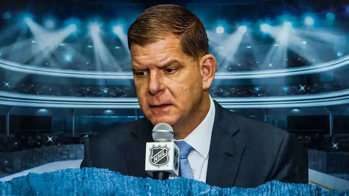 NHLPA director Marty Walsh scolding the Coyotes at the NHL All-Star Game.