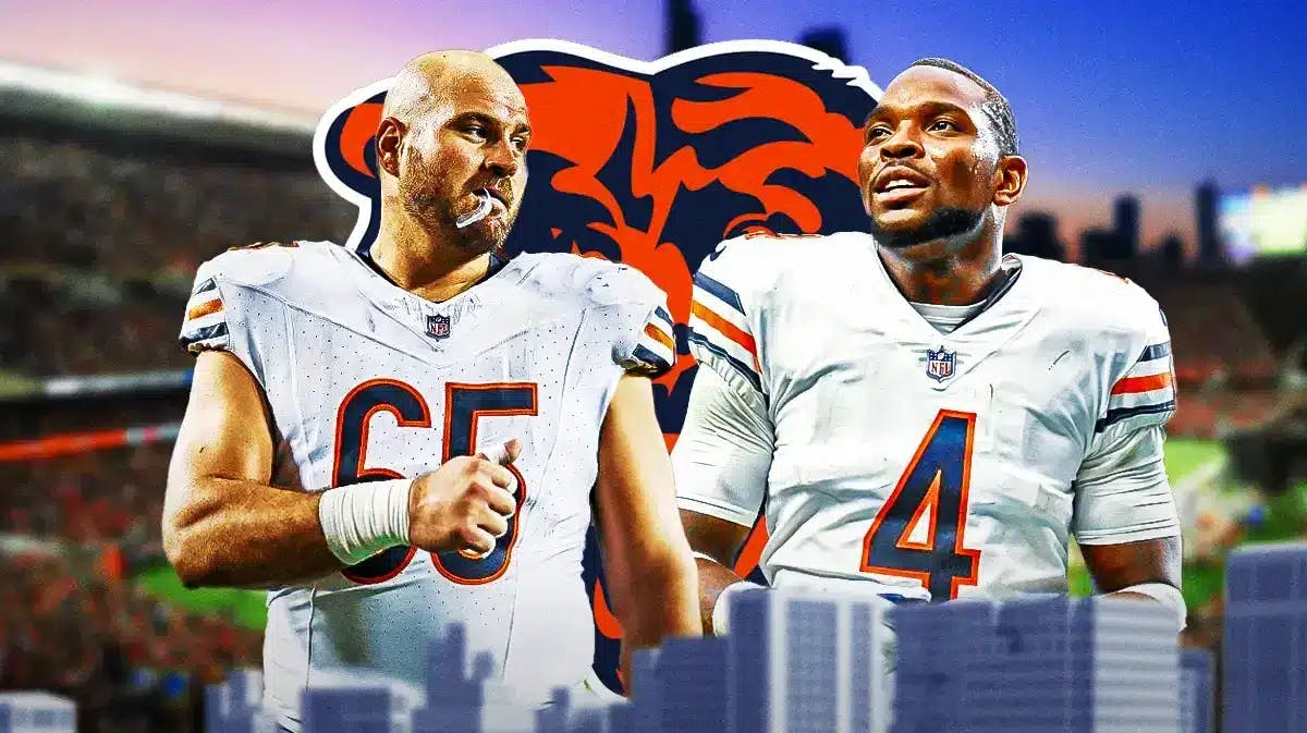 Bears' Cody Whitehair and Eddie Jackson stand next to each other ahead of free agency and 2024 NFL Draft decisions