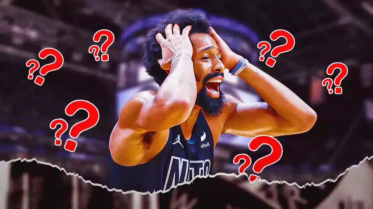 Nets' Spencer Dinwiddie with question marks everywhere.