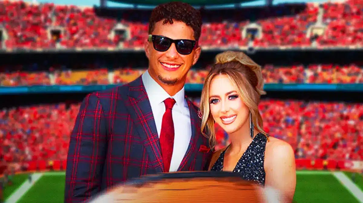 Patrick Mahomes (chiefs) with wife Brittany Mahomes
