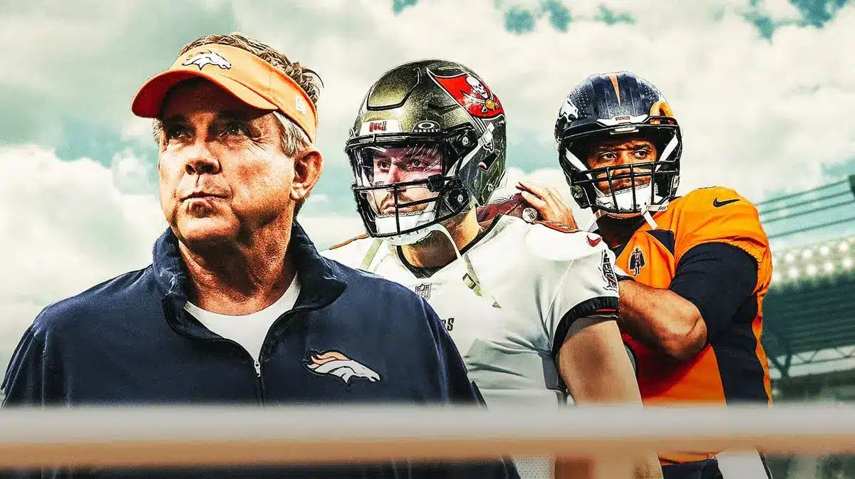 Broncos Sean Payton with Russell Wilson and Buccaneers Todd Bowles mentee Baker Mayfield