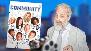 Community poster and Dan Harmon.