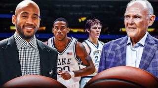 Dahntay Jones now and as a Duke basketball player and George Karl as a coach and a North Carolina basketball player.