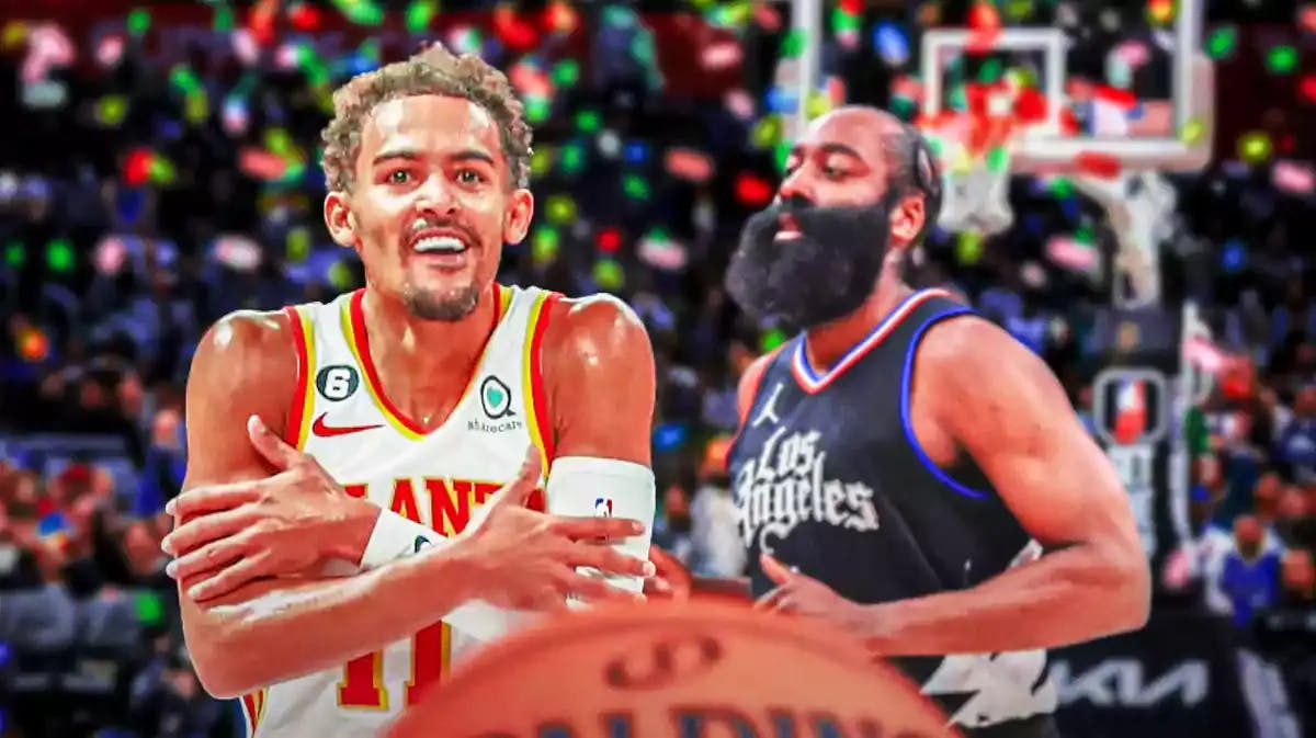 Atlanta Hawks guard Trae Young and Clippers guard James Harden