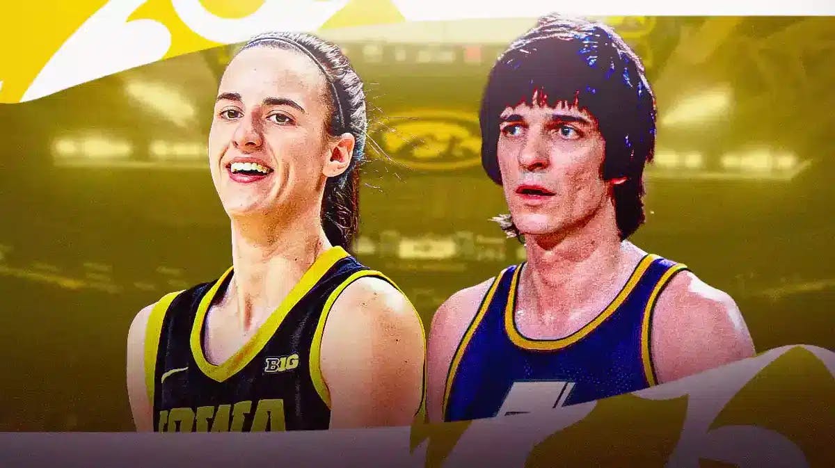 Former men’s college basketball player Pete Maravich, and Iowa women’s basketball player Caitlin Clark