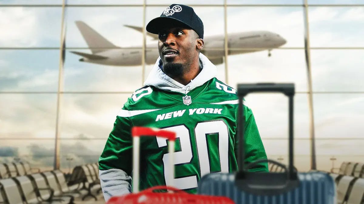 Breece Hall of the New York Jets was at the airport.