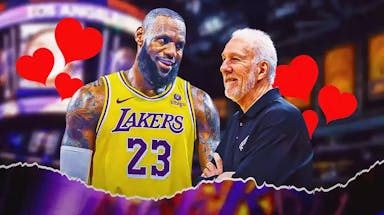 Lakers LeBron James and Spurs Gregg Popovich