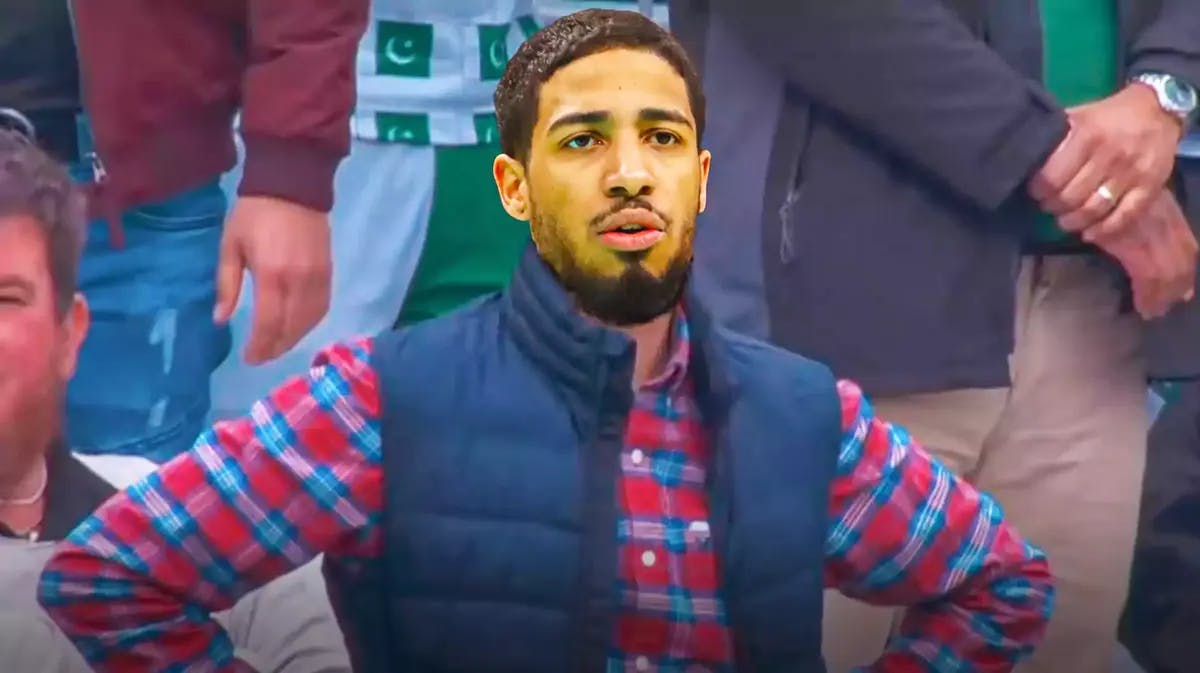 Tyrese Haliburton (pacers) as the annoyed cricket fan meme