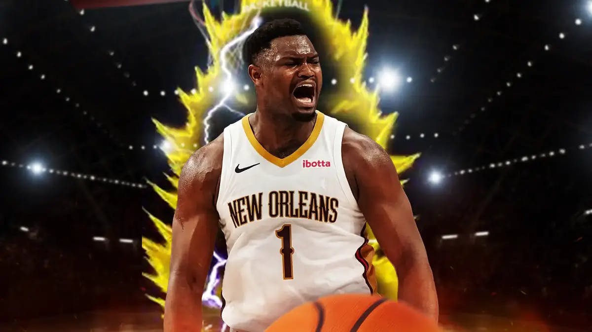 Zion Williamson in New Orleans Pelicans Jersey