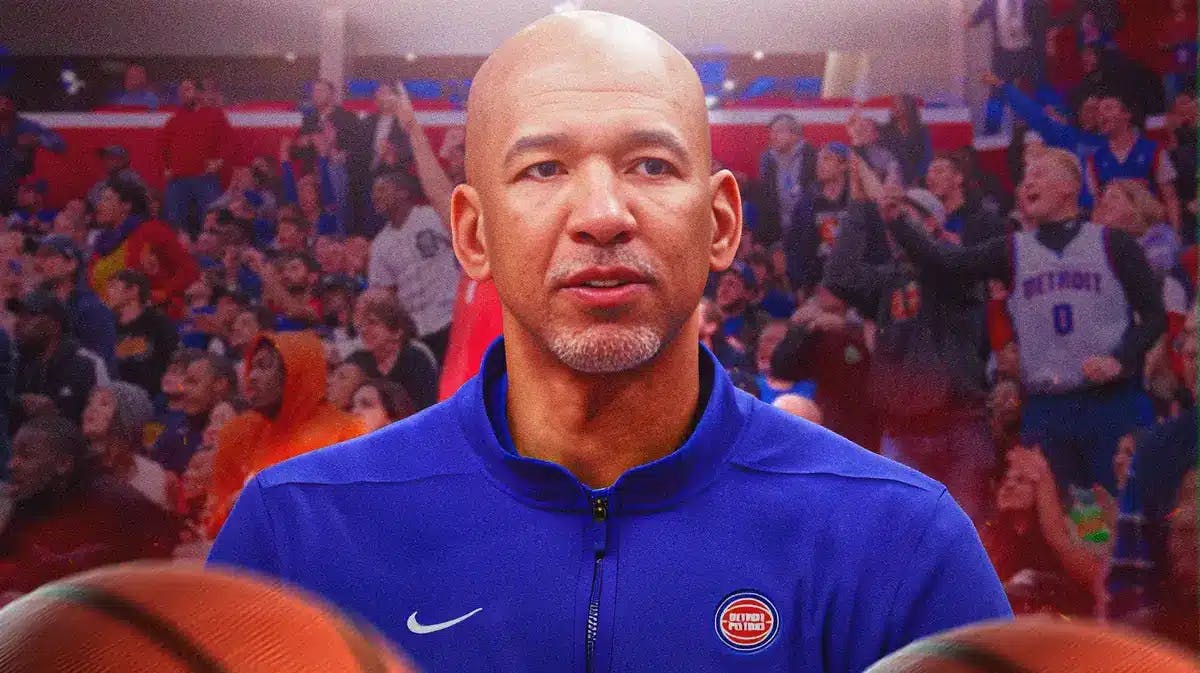 Pistons coach Monty Williams in front of angry fans