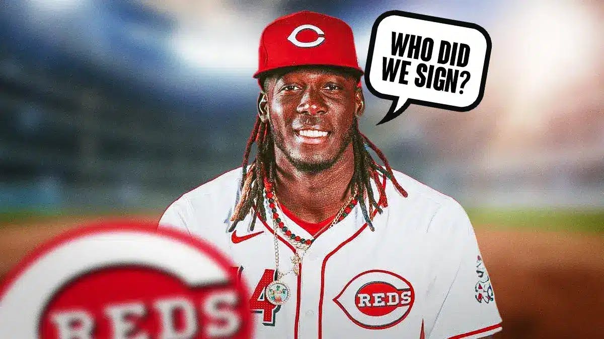 Reds' Elly De La Cruz saying the following: Who did we sign?