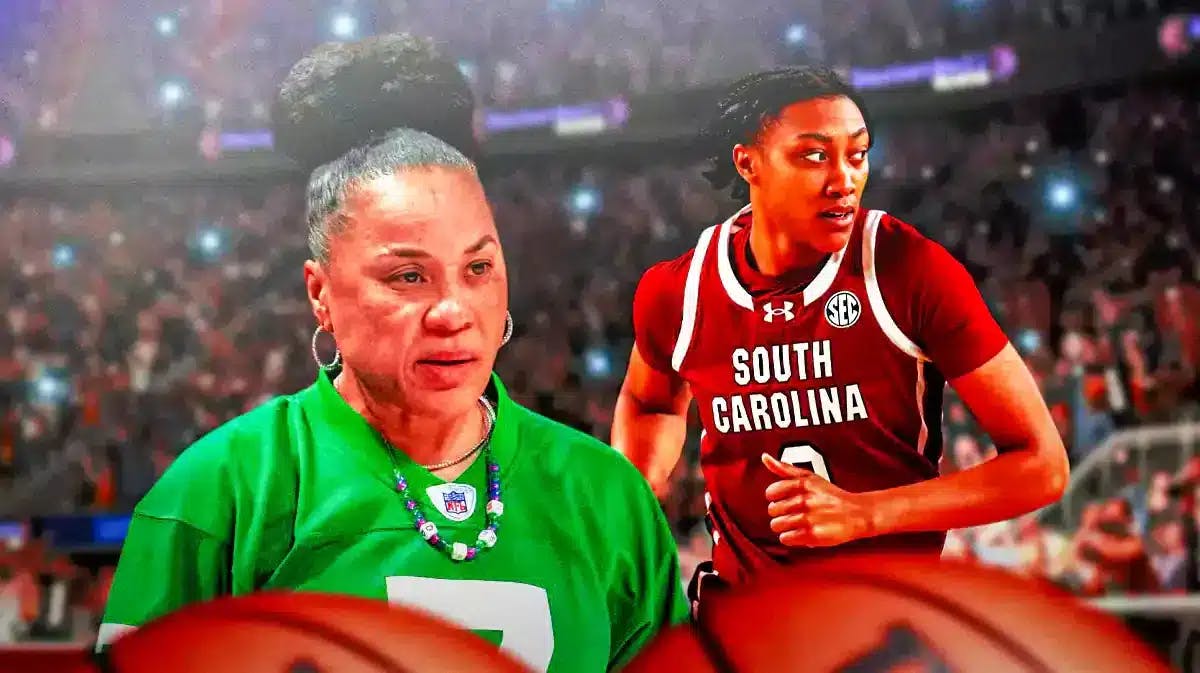 South Carolina women’s basketball coach Dawn Staley and South Carolina women’s basketball player Ashlyn Watkins
