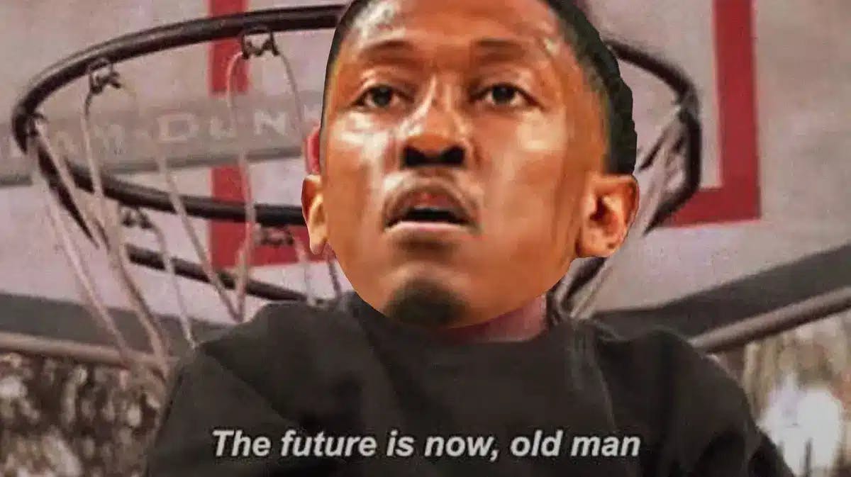 Thunder’s Jalen Williams in the The future is now old man meme
