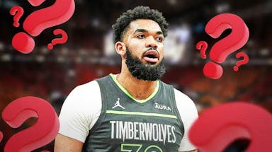 Karl-Anthony Towns with question marks