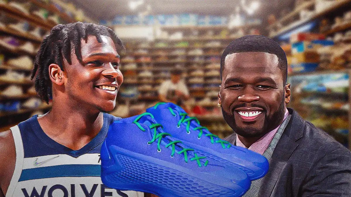 Anthony Edwards gives 50 Cent his Adidas AE 1 game-worn sneakers