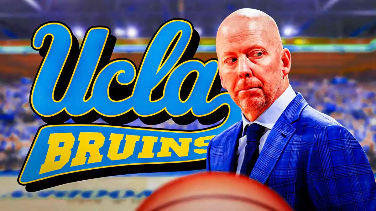 UCLA basketball, Bruins, Mick Cronin, Colorado basketball, Buffaloes, Mick Cronin with UCLA basketball arena in the background
