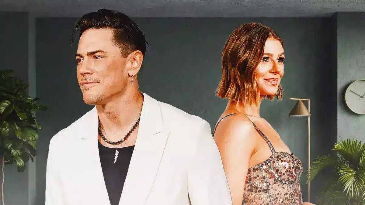 Tom Sandoval and Rachel Leviss looking opposite of one another