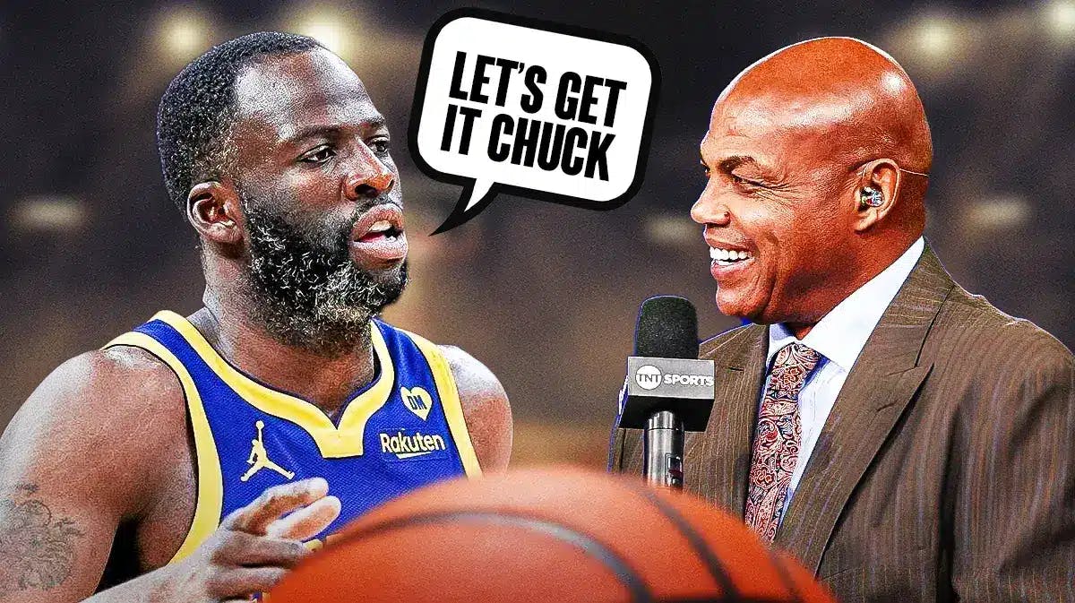 Draymond Green saying "Let's get it Chuck" next to Charles Barkley