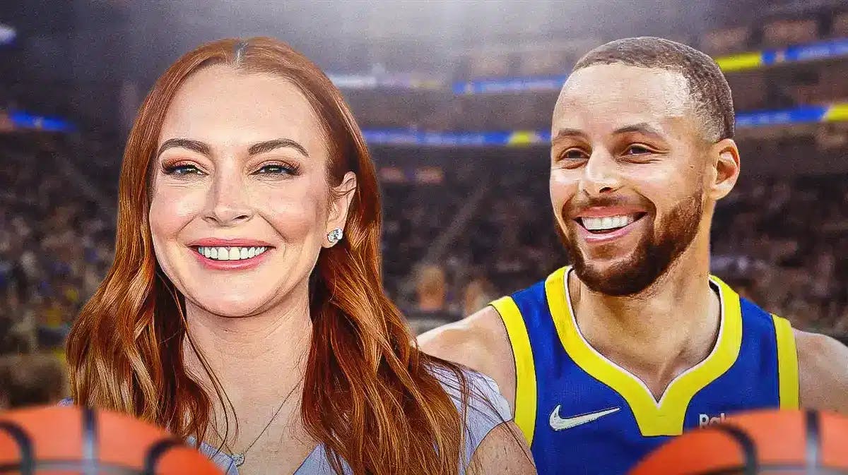 Lindsay Lohan and Golden State Warriors and NBA star Stephen Curry