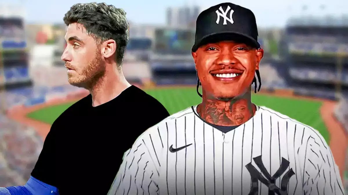 Yankees' Marcus Stroman and Cody Bellinger in a mystery jersey