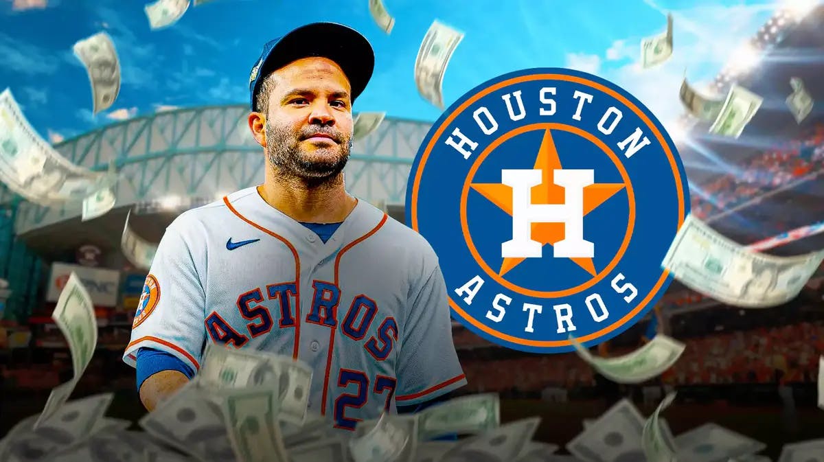 Atros' Jose Altuve showers in money after contract extension, ALCS and AL West crowds watch from the background