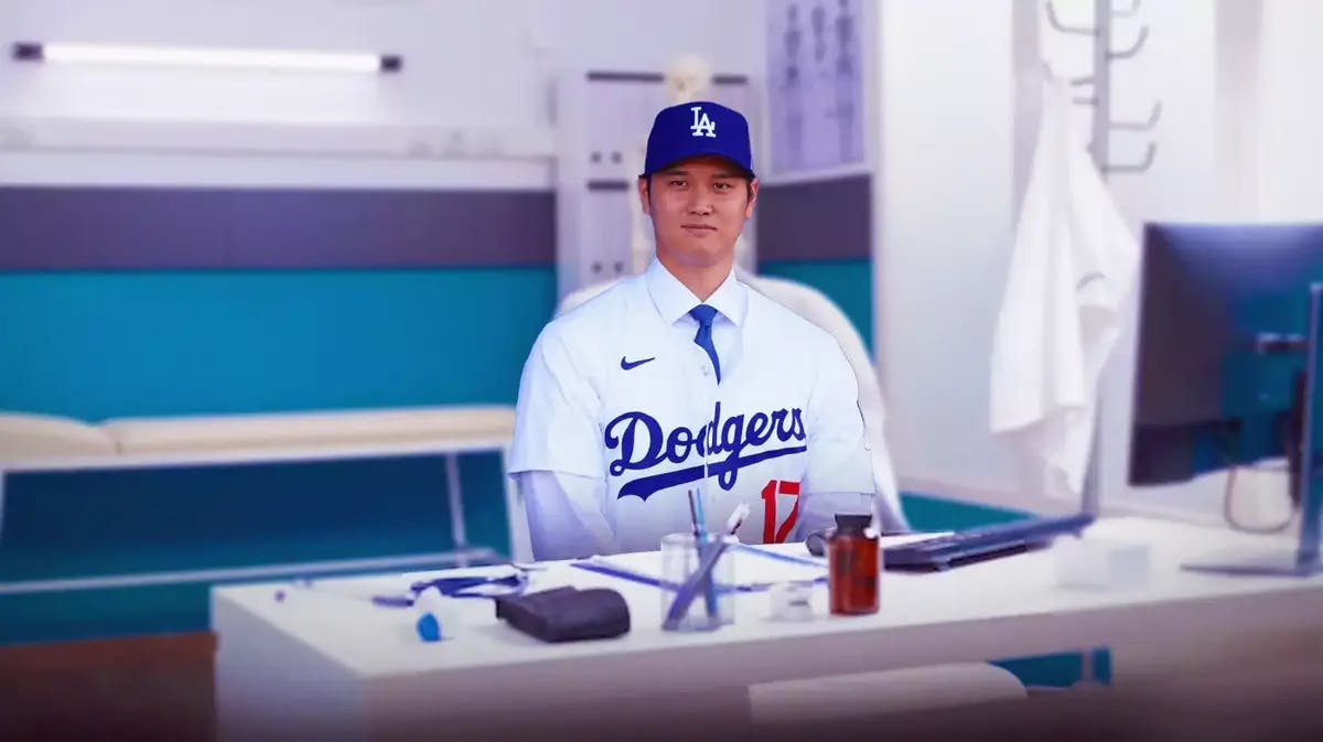 Dodgers Shohei Ohtani at the doctor's office