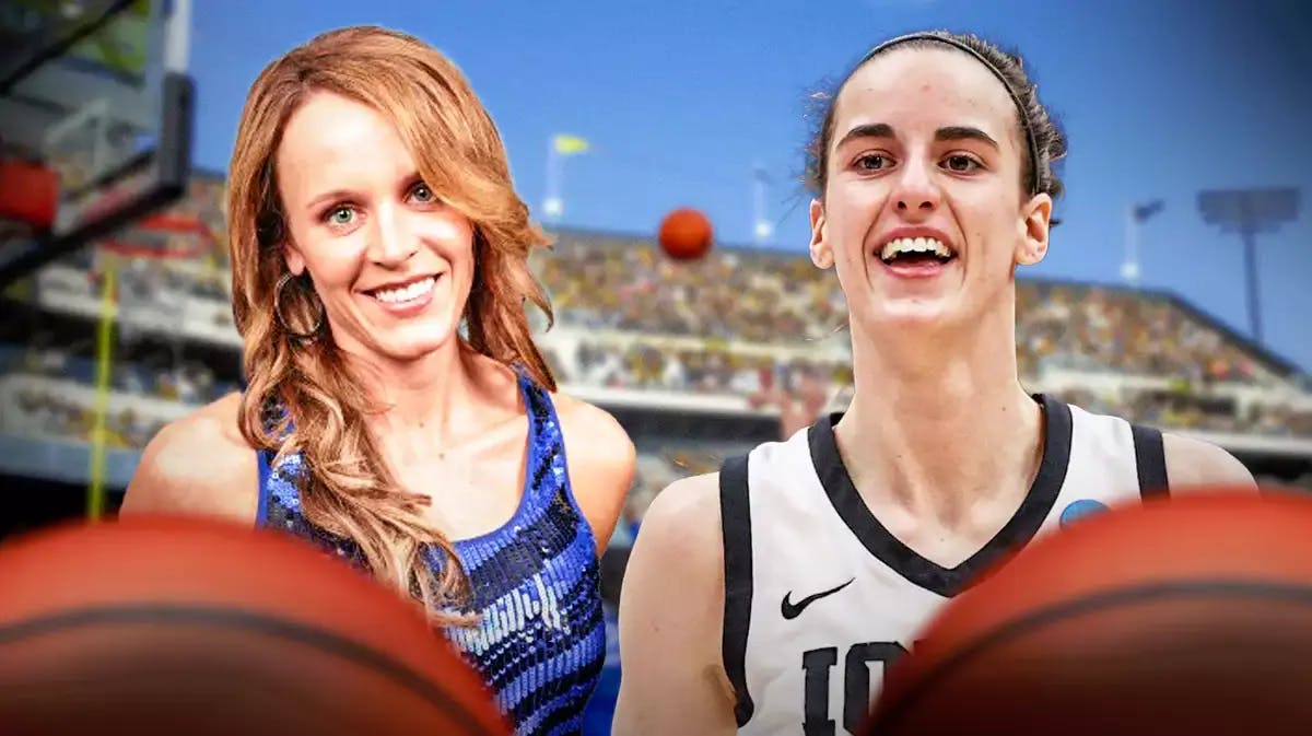 Iowa women’s basketball player Caitlin Clark and former WNBA player Jackie Stiles