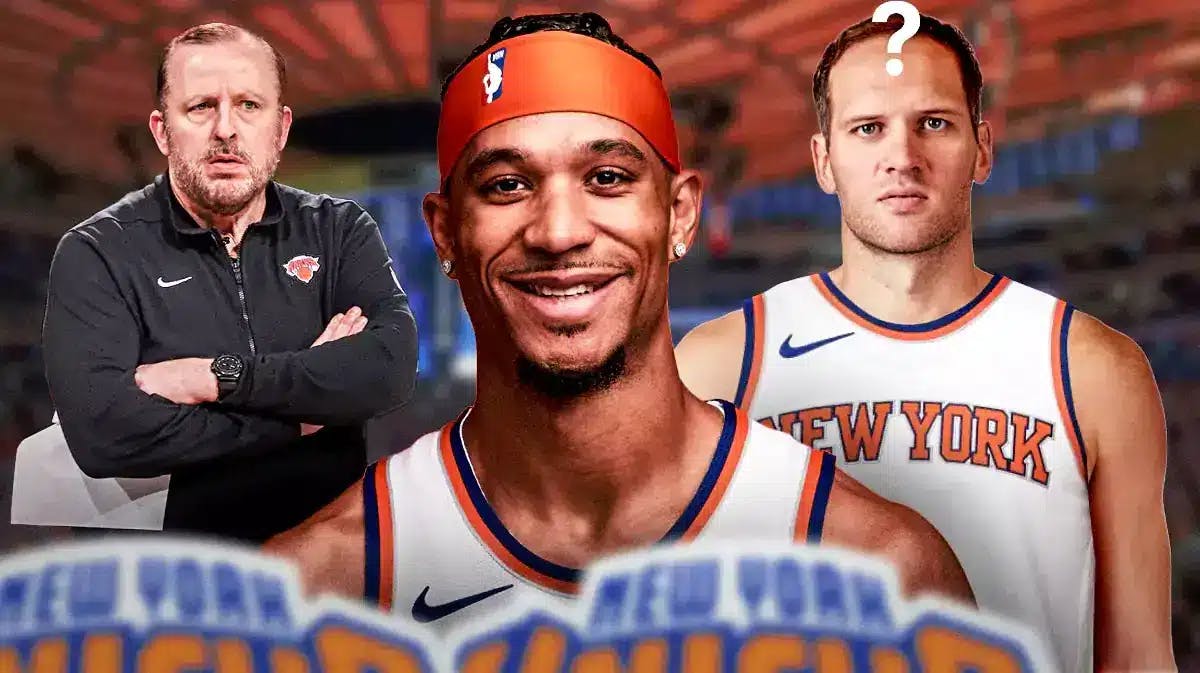 Knicks' Tom Thibodeau, Josh Hart, and Bojan Bogdanovic