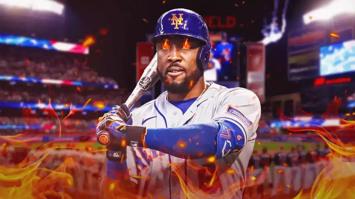 Starling Marte (Mets) with fire in eyes