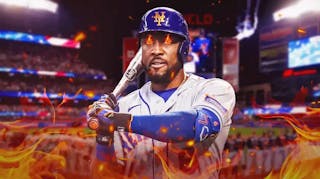 Starling Marte (Mets) with fire in eyes