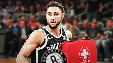 Nets' Ben Simmons with a first aid kit
