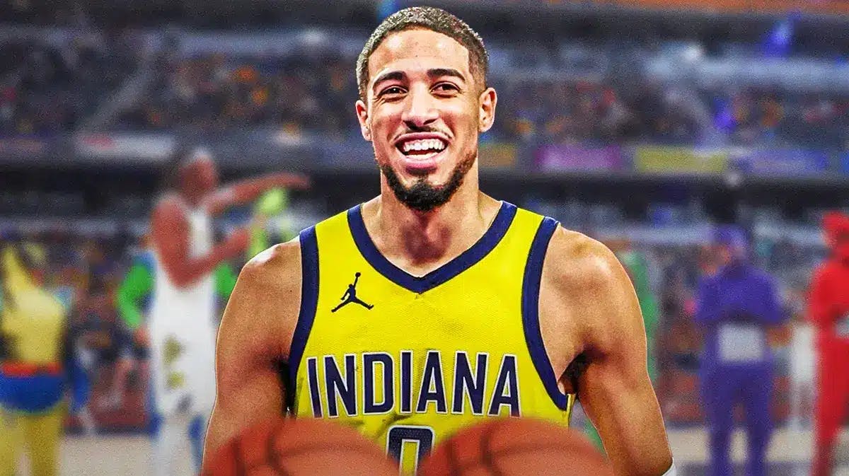 NBA player Tyrese Haliburton in Indiana Pacers jersey