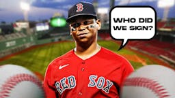 Red Sox’s Rafael Devers saying the following: Who did we sign?