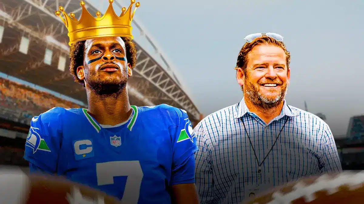 Seahawks Geno Smith and Pete Carroll and Mike MacDonald front office John Schneider