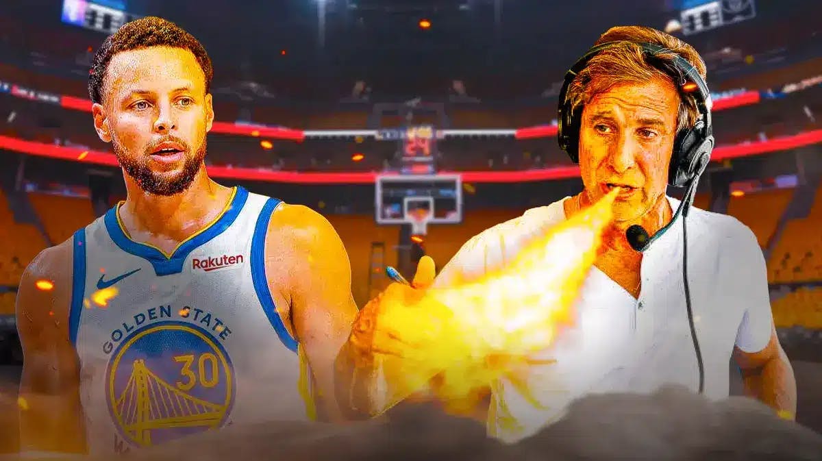 Chris “Mad Dog” Russo breathing fire at Stephen Curry