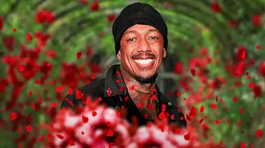 Nick Cannon with roses