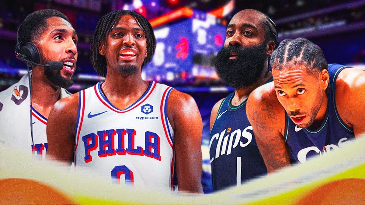 76ers' Cam Payne and Tyrese Maxey and Clippers' James Harden and Kawhi Leonard
