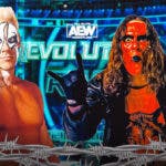 Surfer Sting, Wolfpack Sting, and AEW Sting with the AEW Revolution logo as the background.