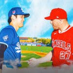Dodgers' Shohei Ohtani, Angels' Mike Trout