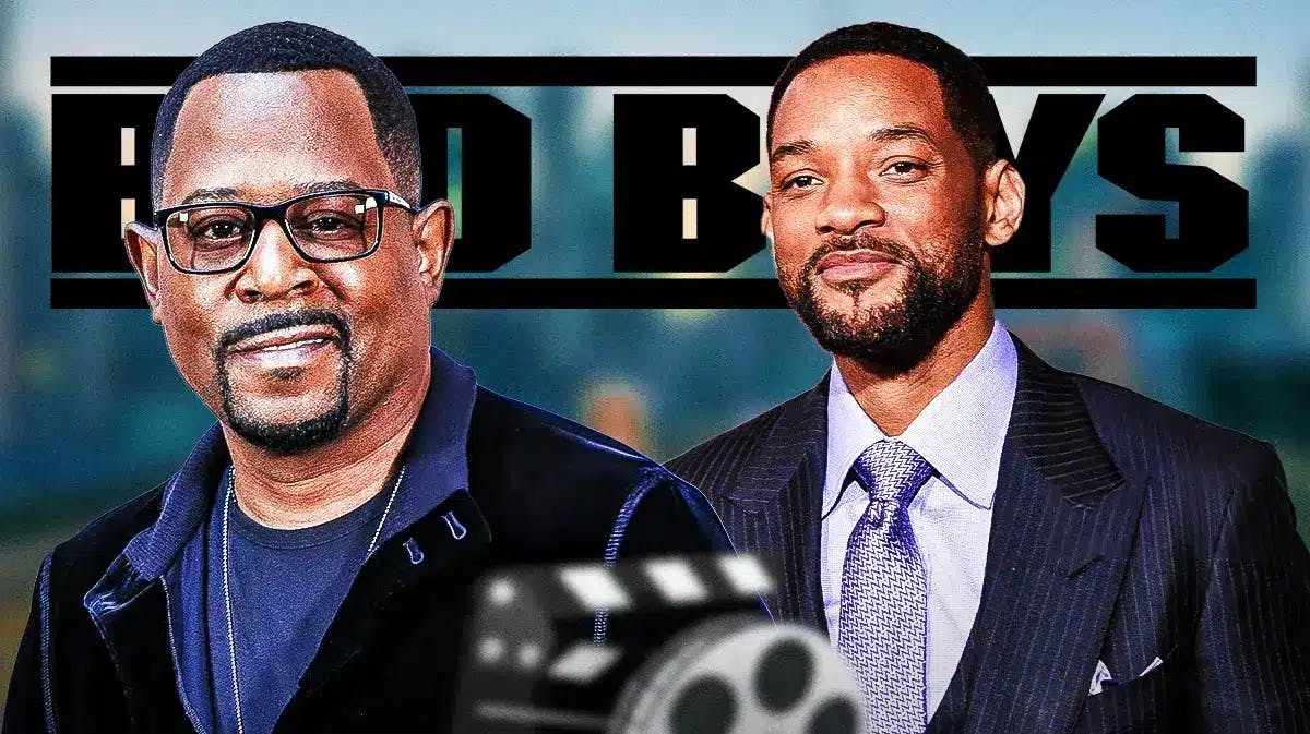 Bad Boys 4 stars Martin Lawrence and Will Smith with logo in background.