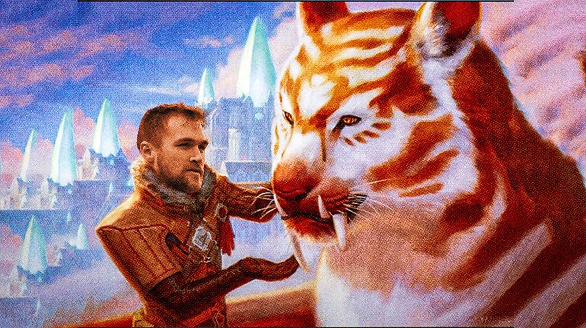 Mike Geskicki (Former Patriots TE and now with the Bengals) as MTG character