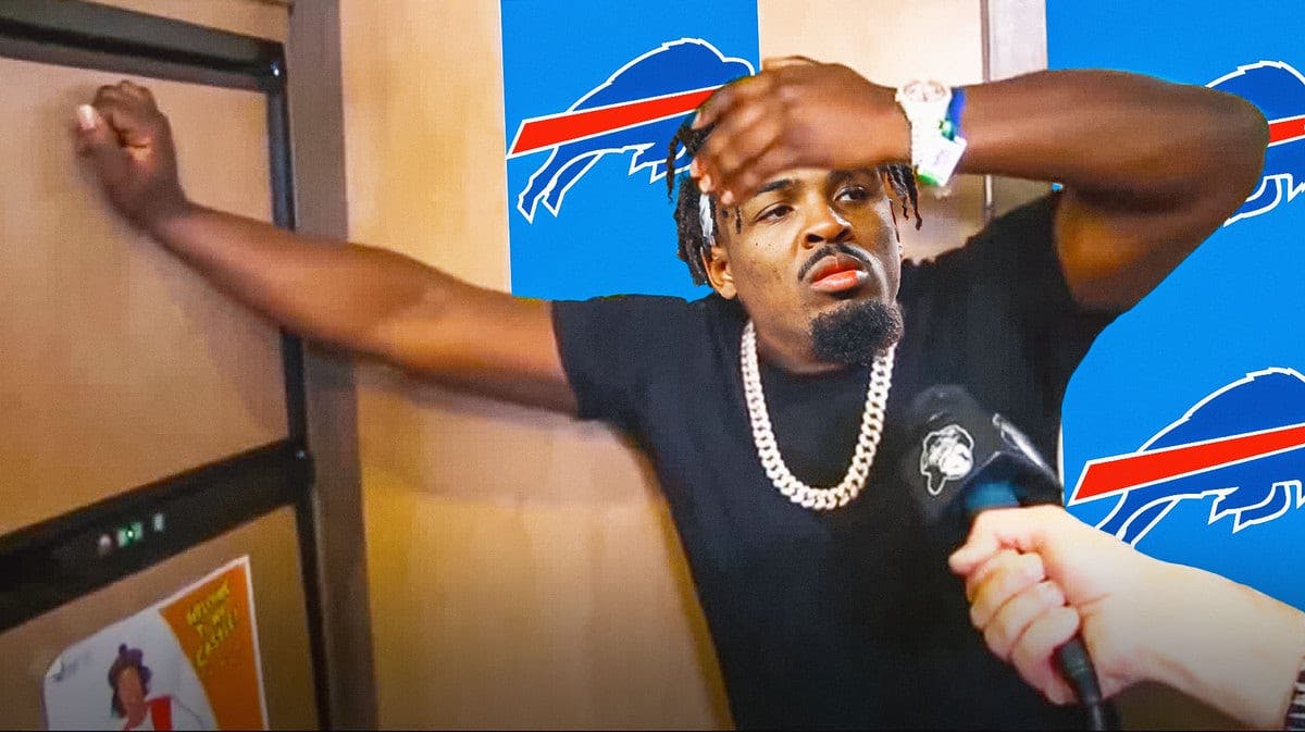 Gregory Rousseau (Bills) as the guy with hands on head